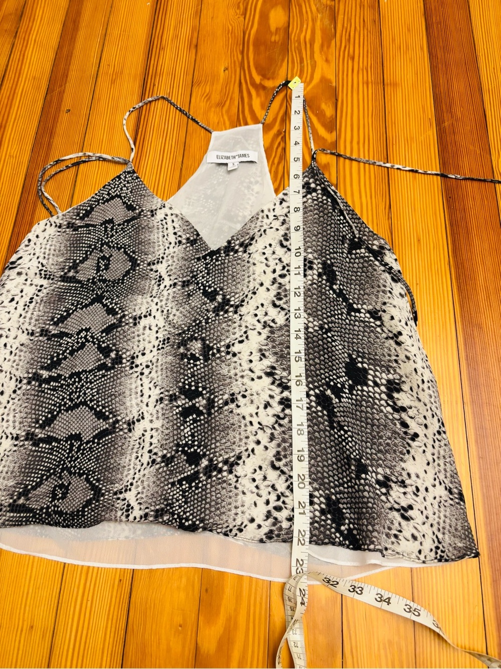 Elizabeth & James Python Print Silk Top - Picture 9 of 9